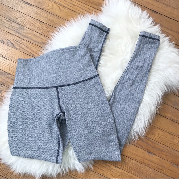 lululemon athletica Pants - Lululemon Wunder Under Herringbone Roll Leggings